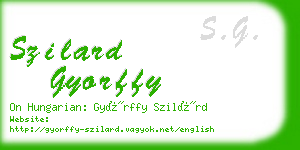 szilard gyorffy business card